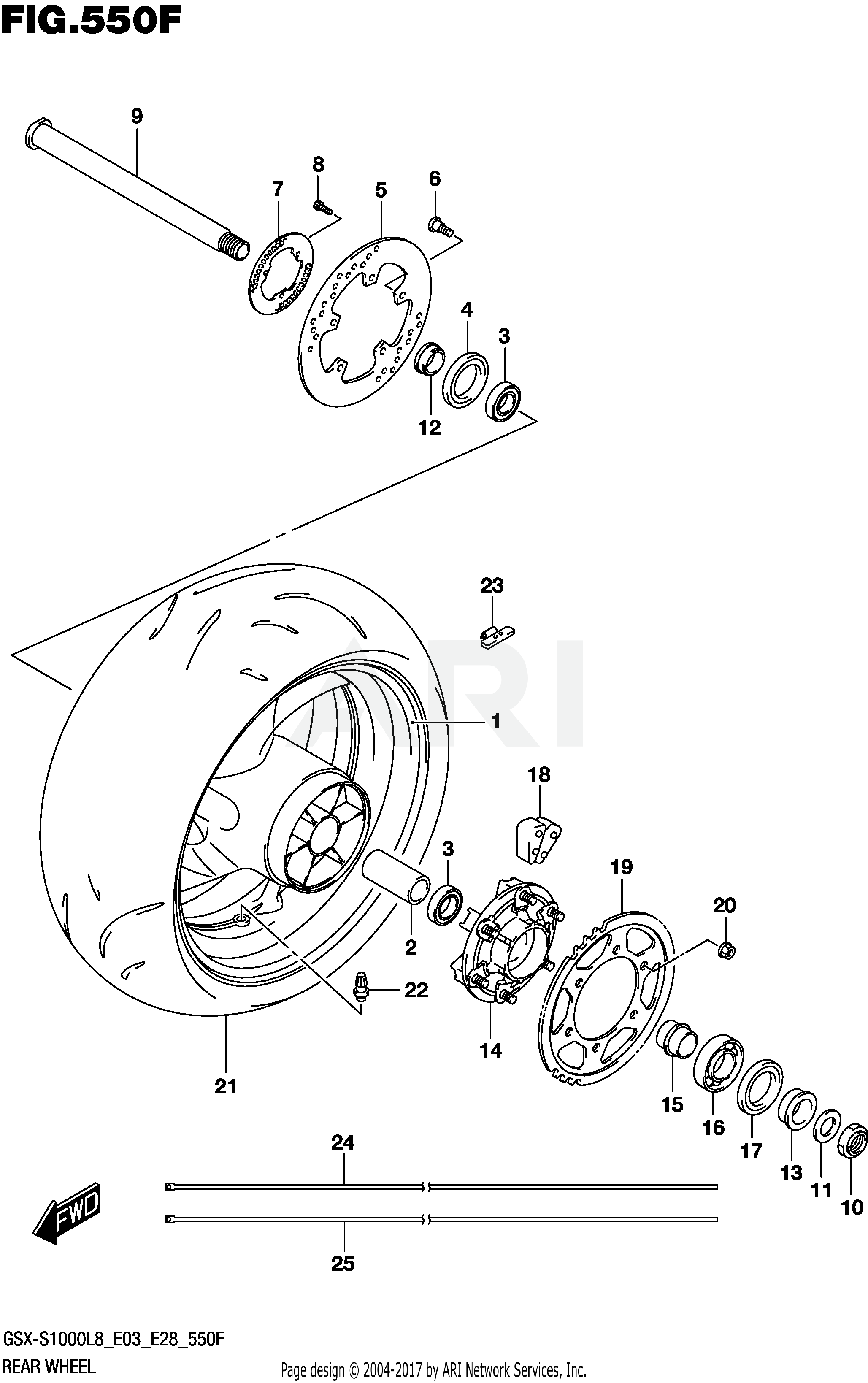 REAR WHEEL (GSX-S1000ZL8 E33)