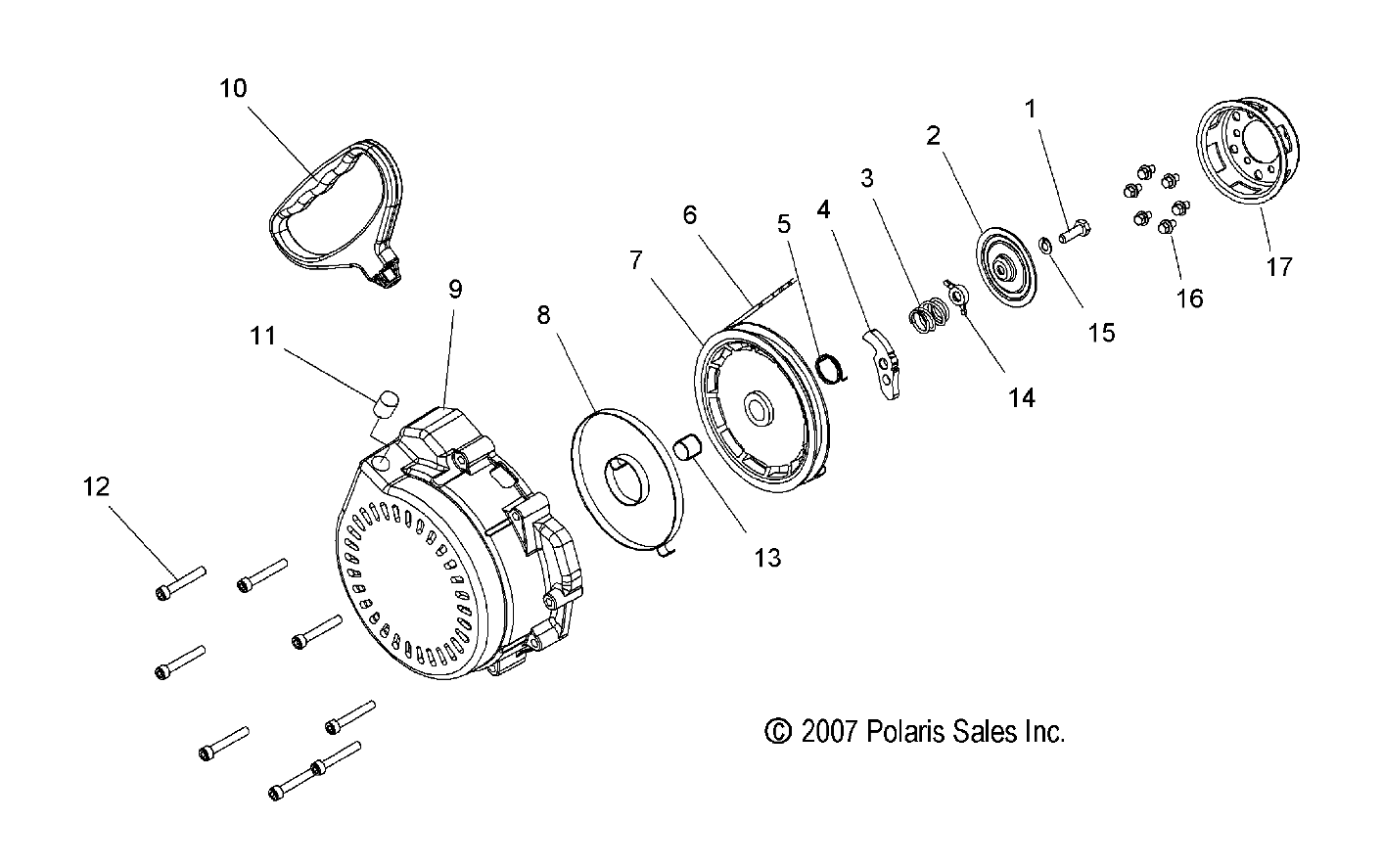 ENGINE, RECOIL STARTER - S09MX6JS/JE (49SNOWRECOIL08600IQ)