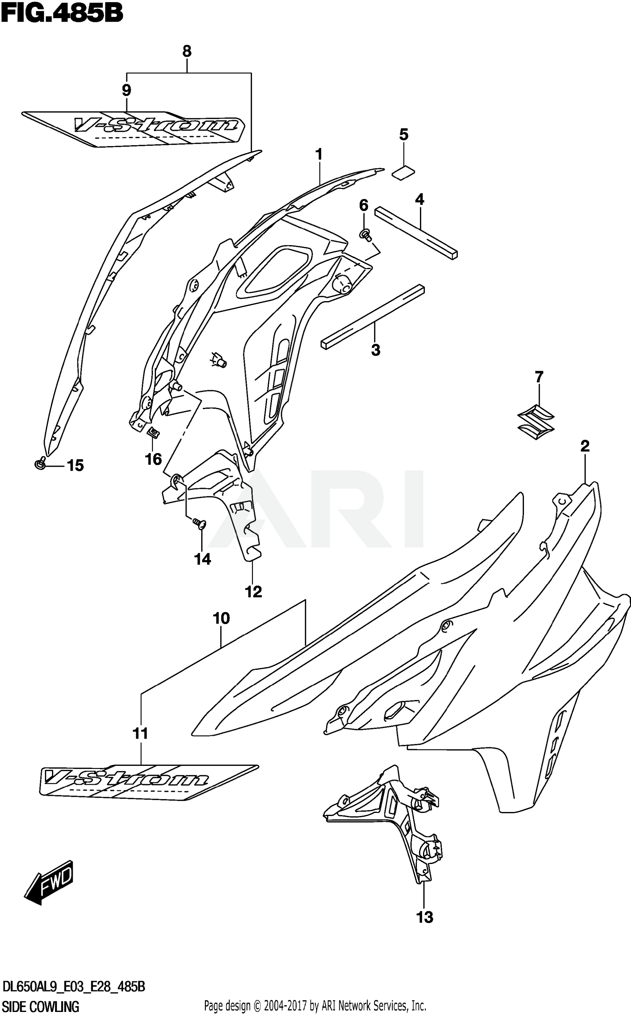 SIDE COWLING (DL650XA)