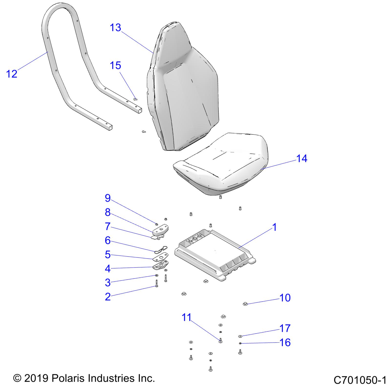 BODY, SEAT ASM. - Z20CHA57K2 (C701050-1)