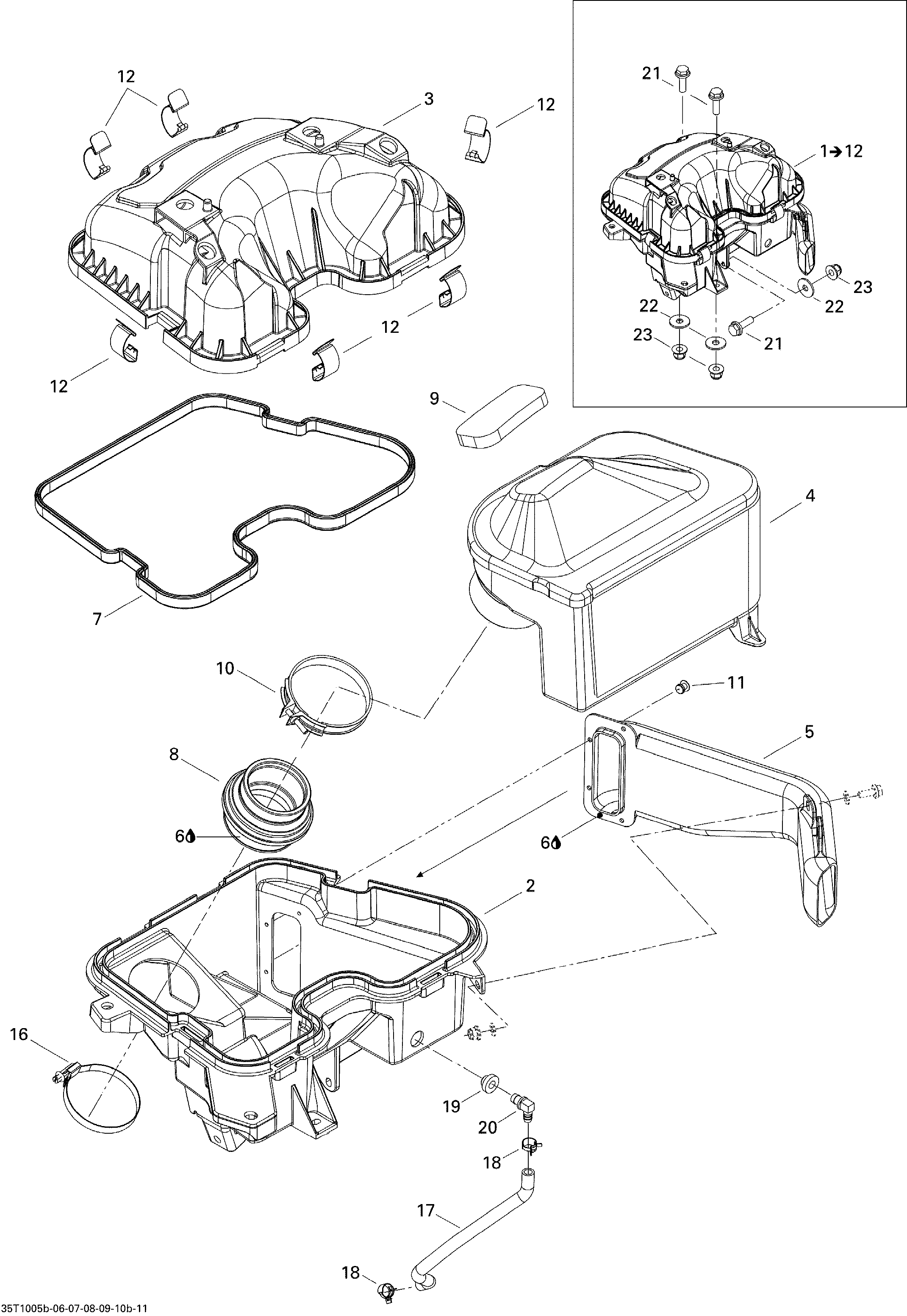 Air Intake Silencer , 800 EFI