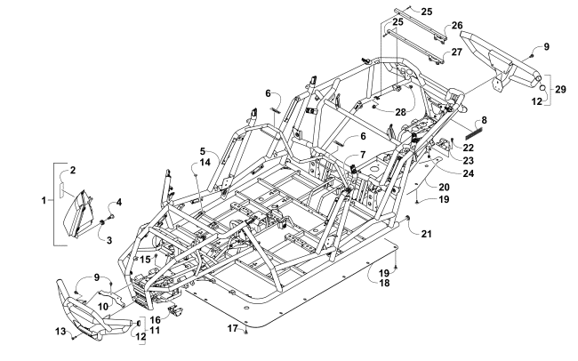 FRAME, HEADLIGHTS, AND RELATED PARTS