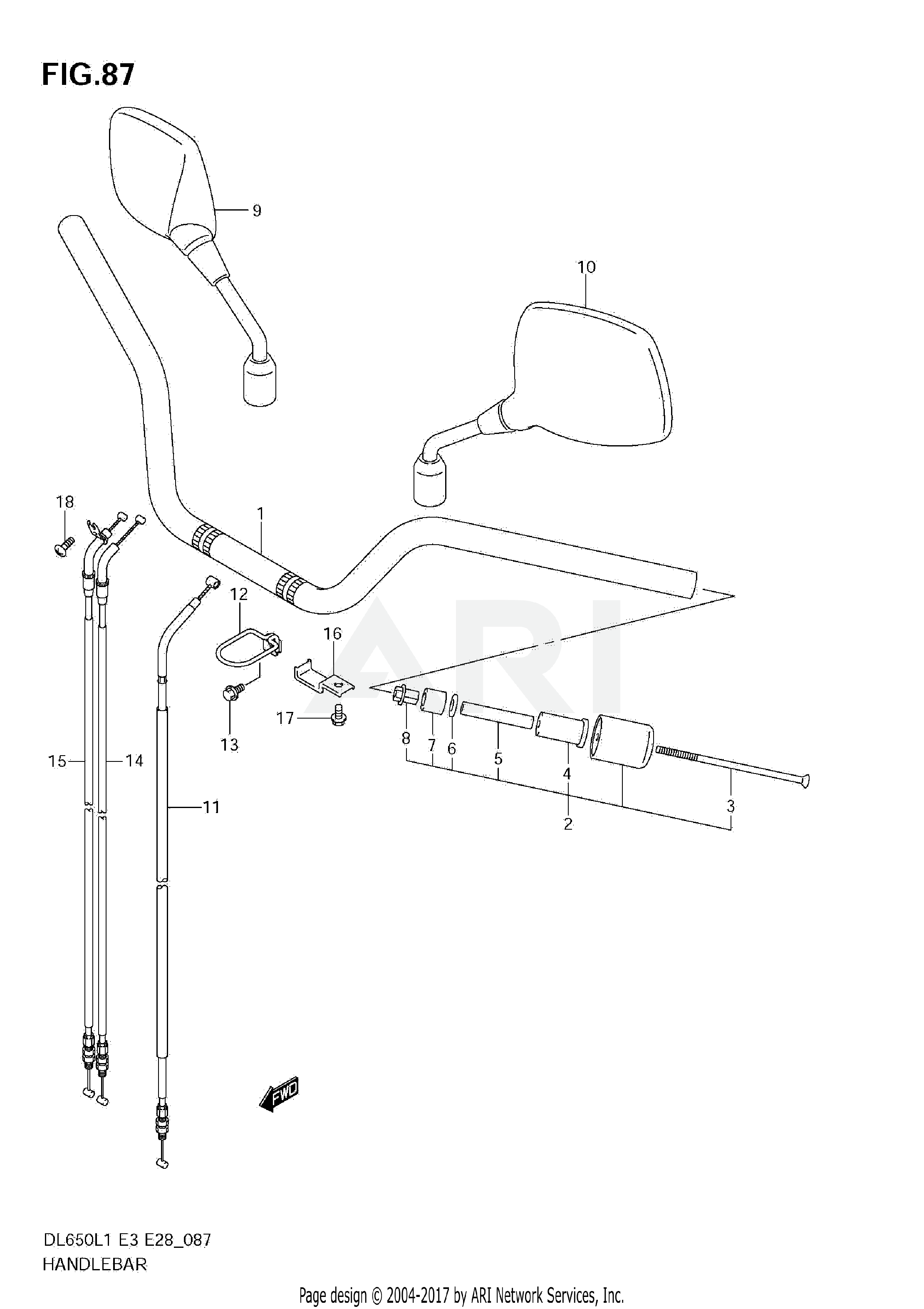 HANDLEBAR (DL650 L1 E28)