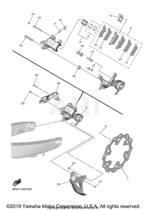 REAR BRAKE CALIPER