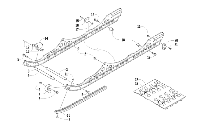 SLIDE RAIL AND TRACK ASSEMBLY