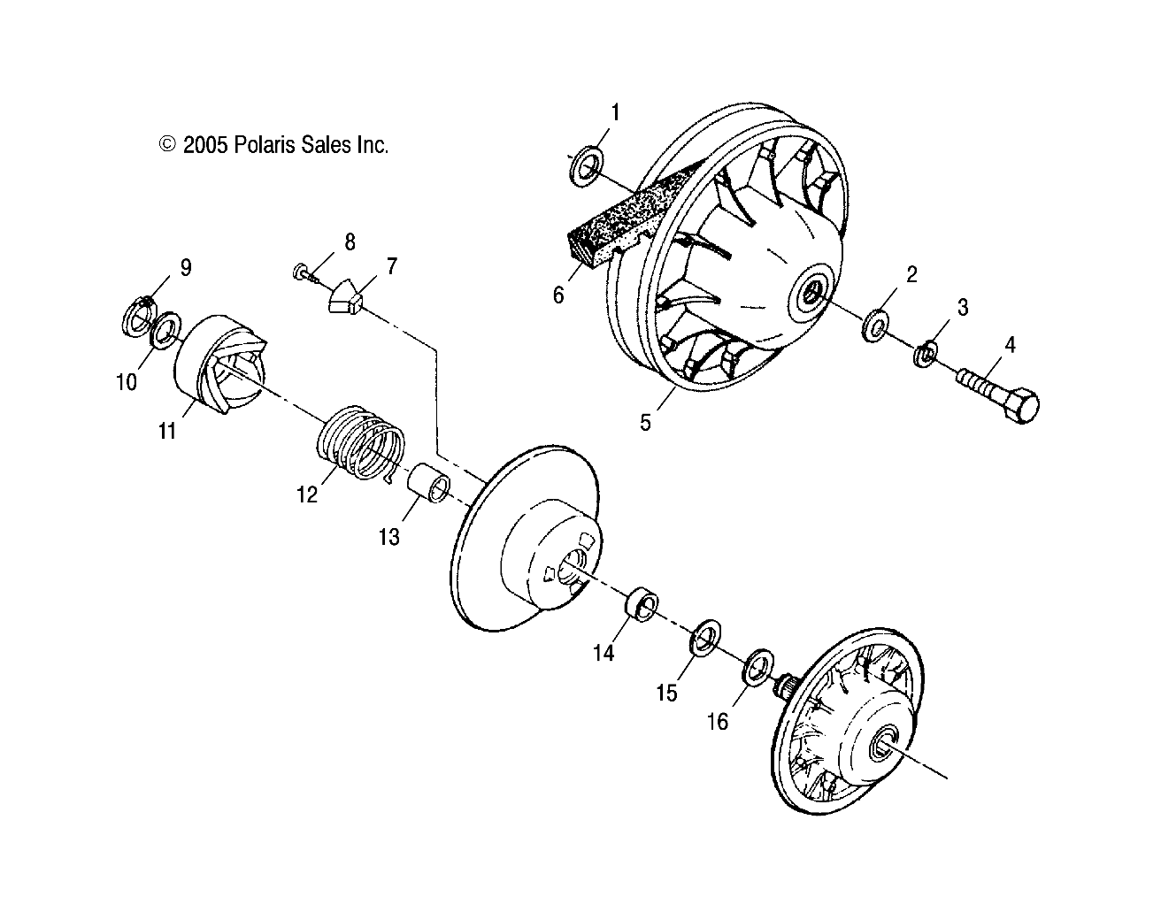 DRIVEN CLUTCH - A05CD32AA/AB/AC (4999201699920169B13)