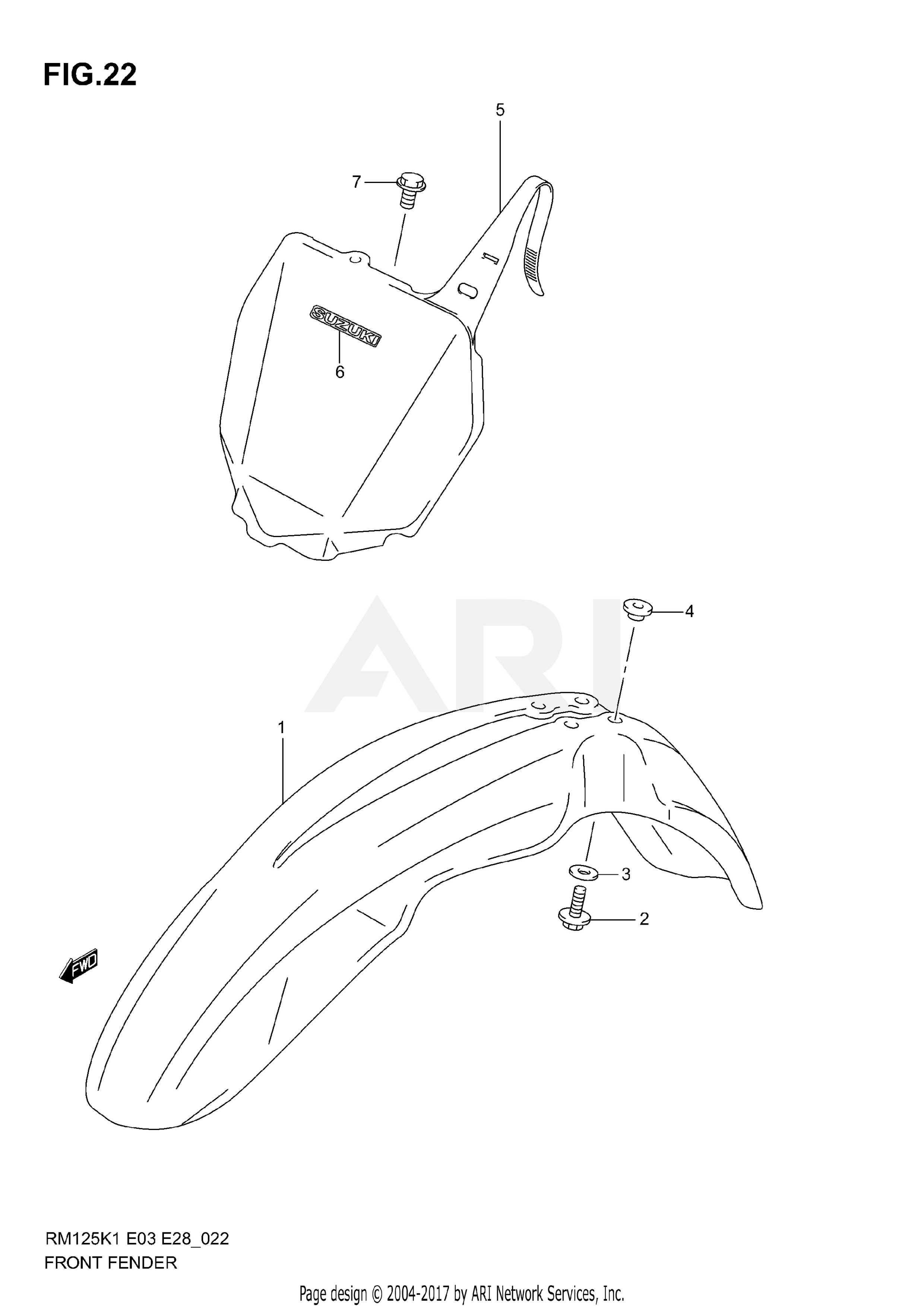 FRONT FENDER (MODEL K1/K2/K3)