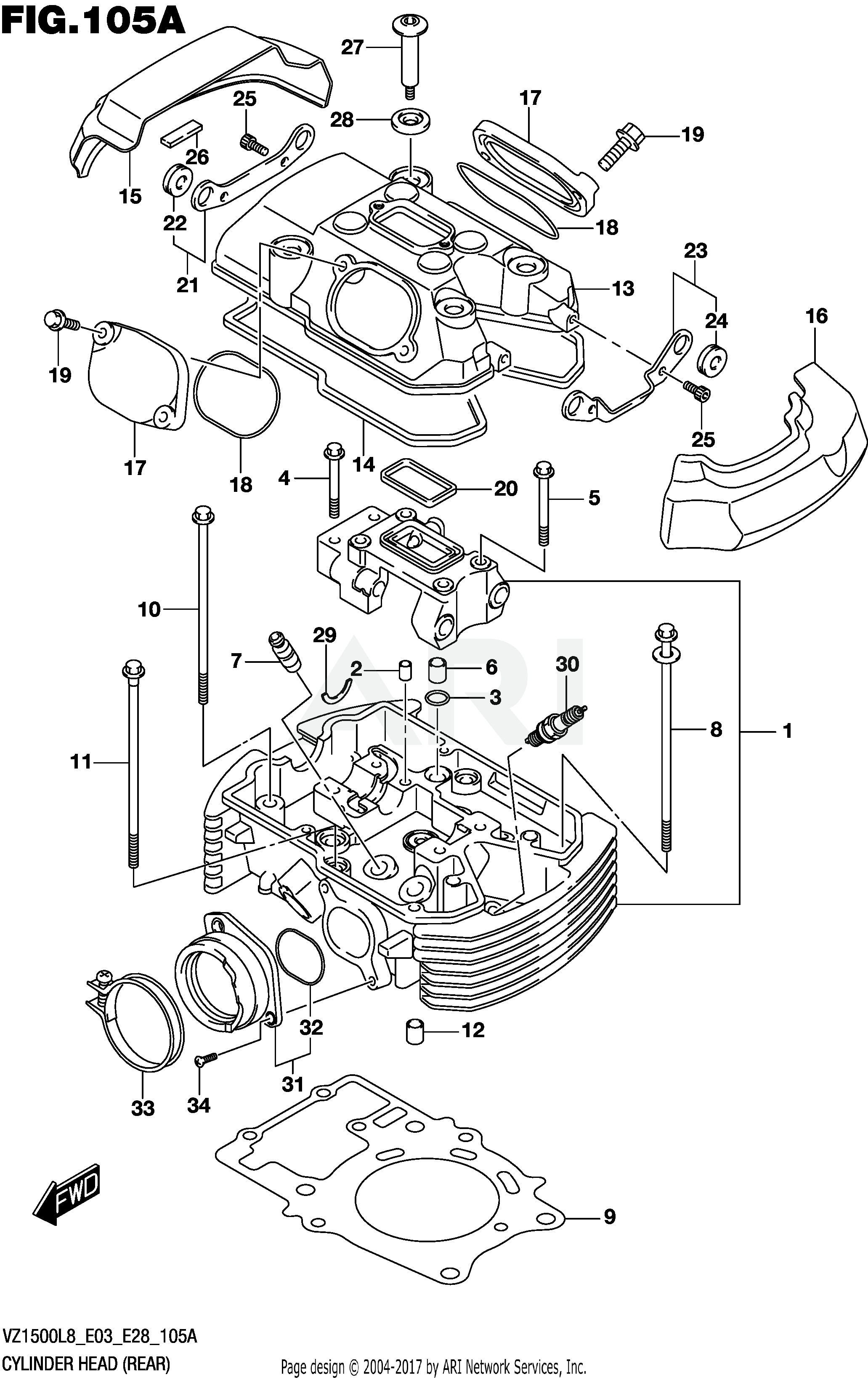 CYLINDER HEAD (REAR)