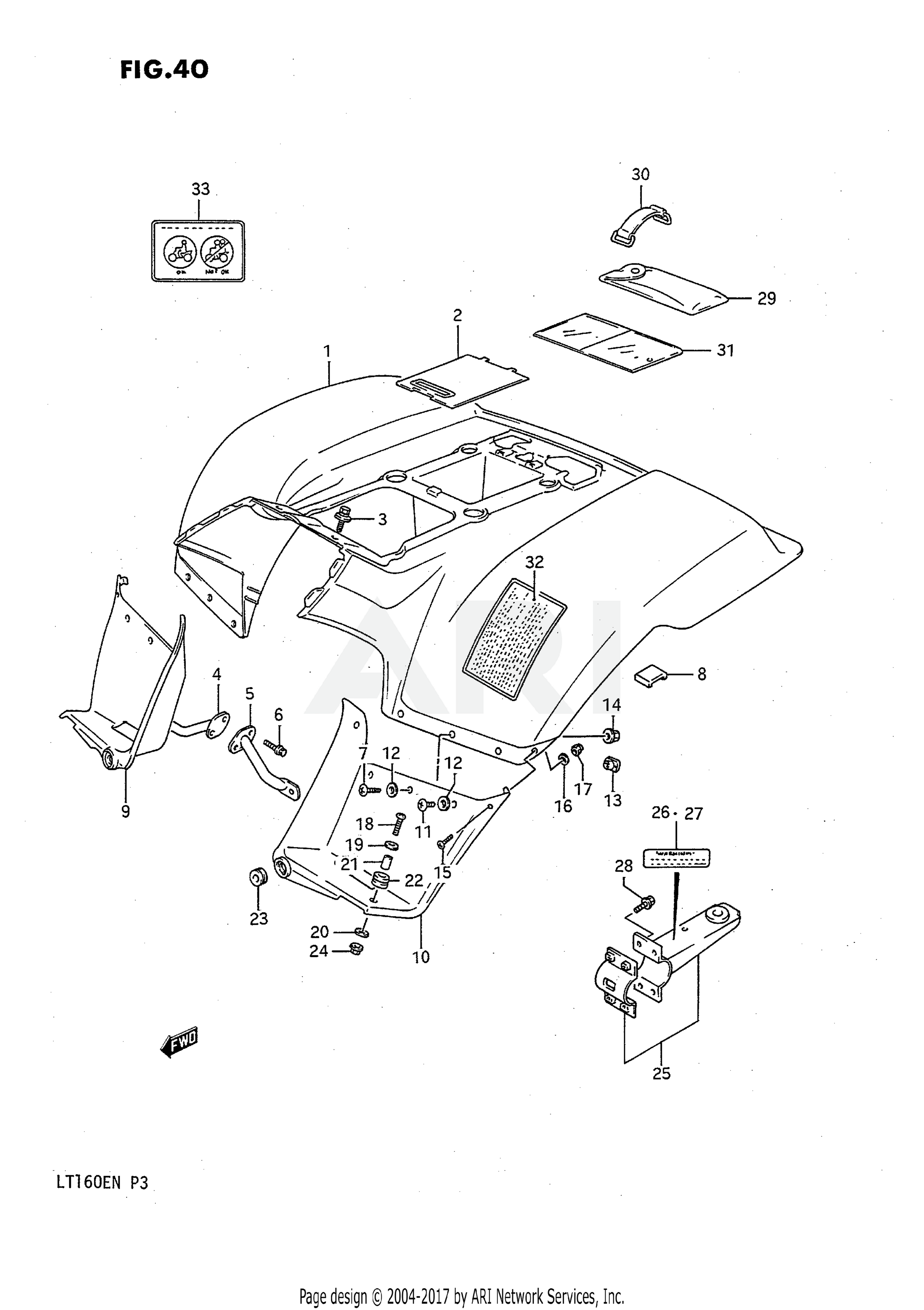 REAR FENDER (MODEL K)