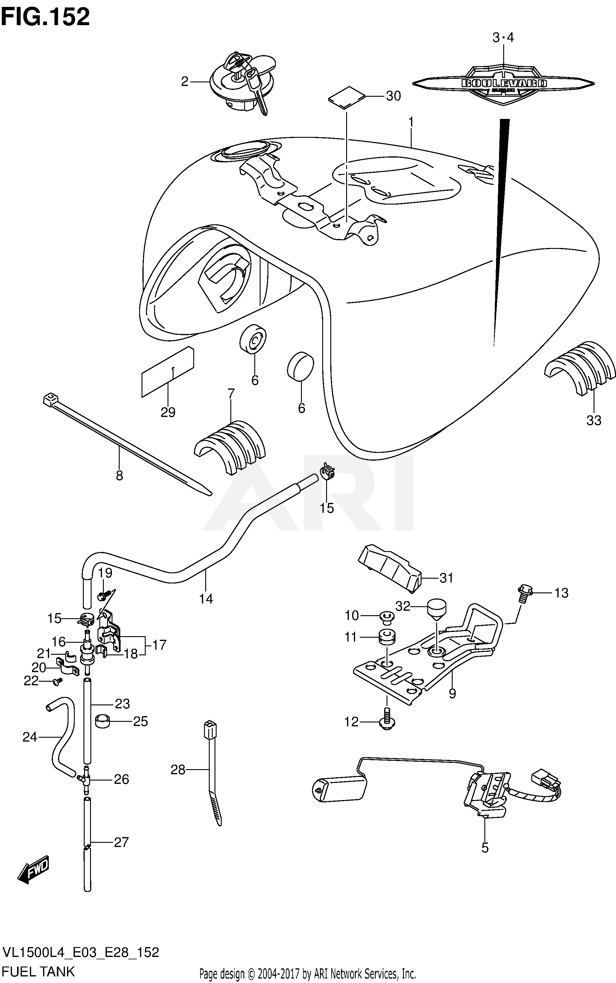 FUEL TANK (VL1500L4 E03)