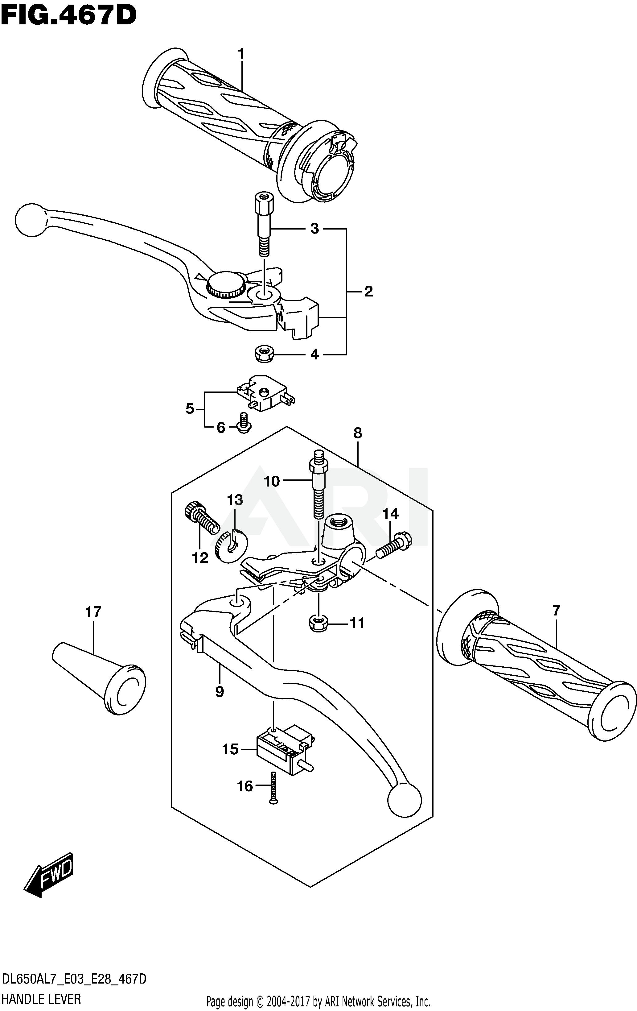 HANDLE LEVER (DL650XAL7 E03)