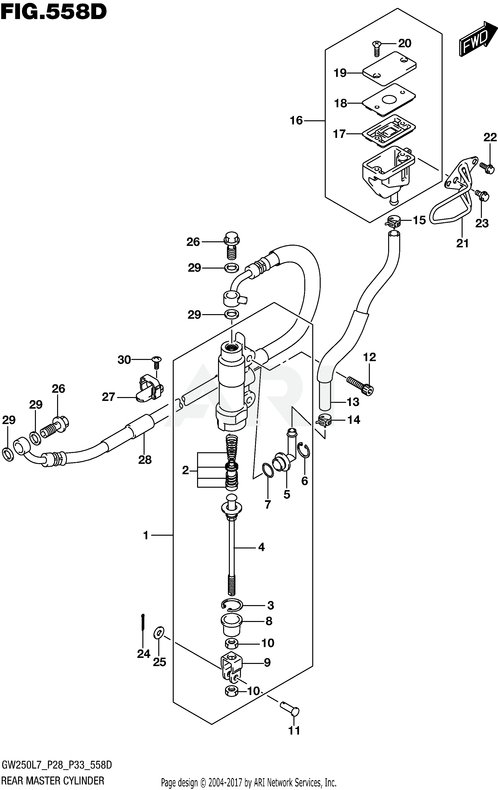 REAR MASTER CYLINDER (GW250ZL7 P33)