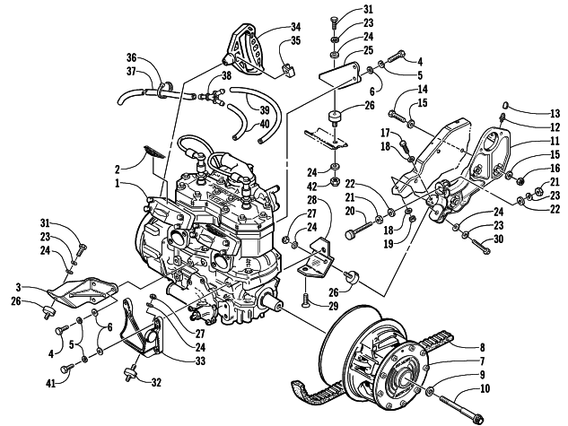 ENGINE AND RELATED PARTS