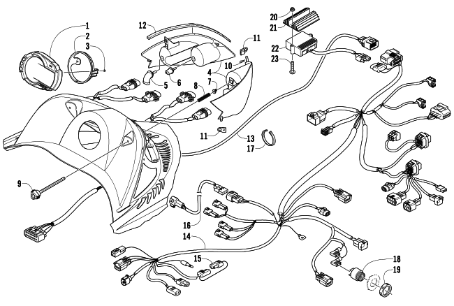 HEADLIGHT, INSTRUMENTS, AND WIRING ASSEMBLIES