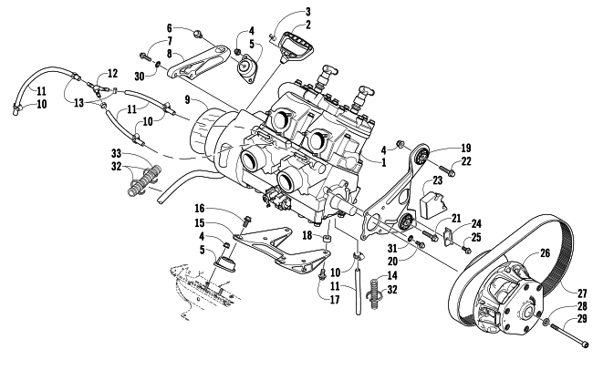 ENGINE AND RELATED PARTS