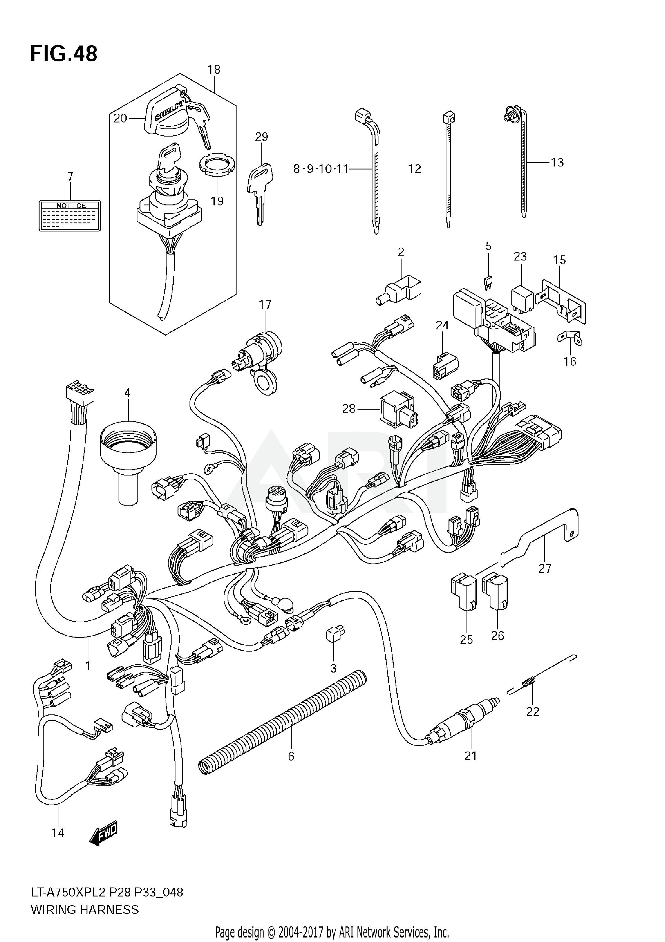 WIRING HARNESS (LT-A750XPL2 E33)