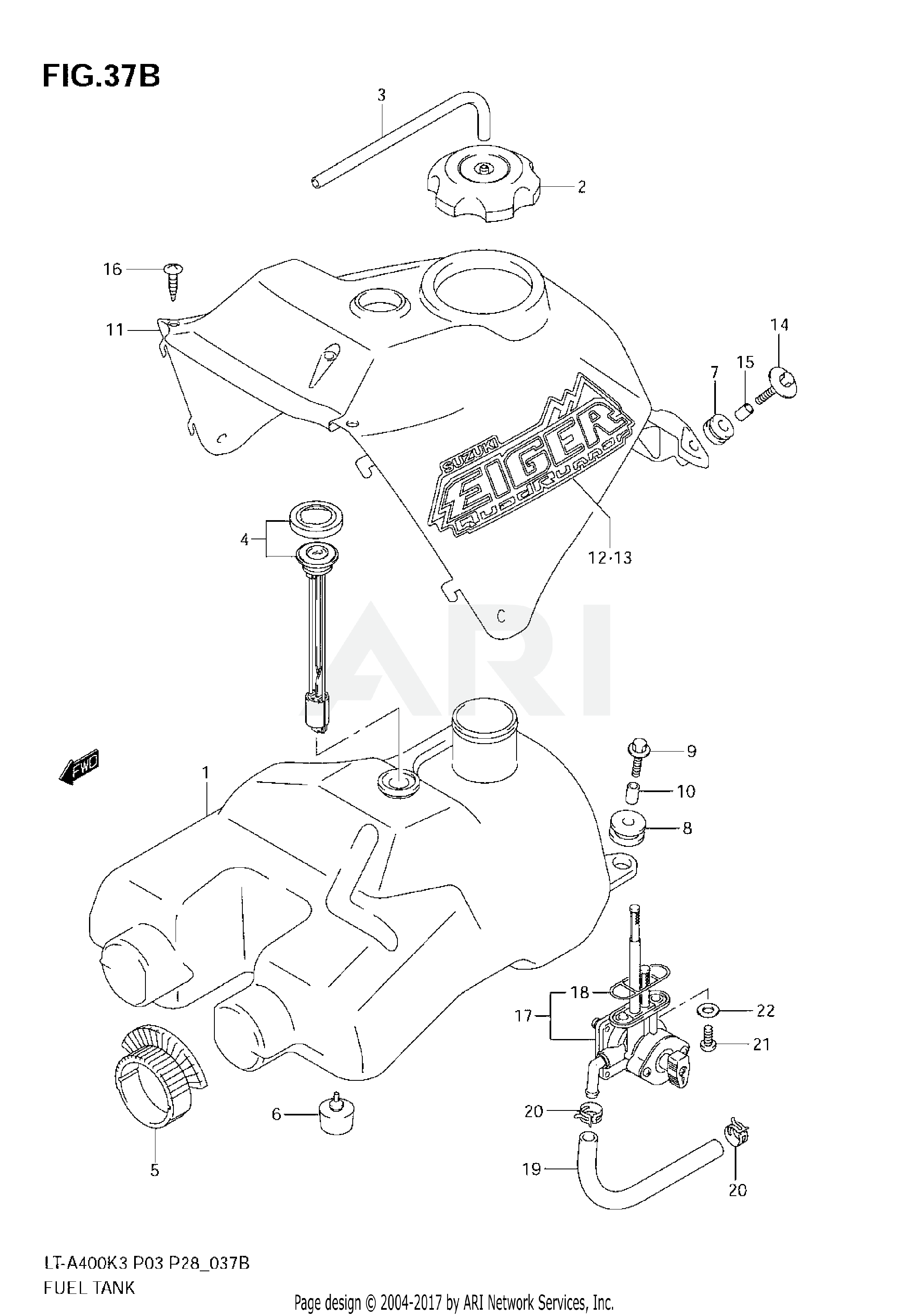 FUEL TANK (MODEL K7)