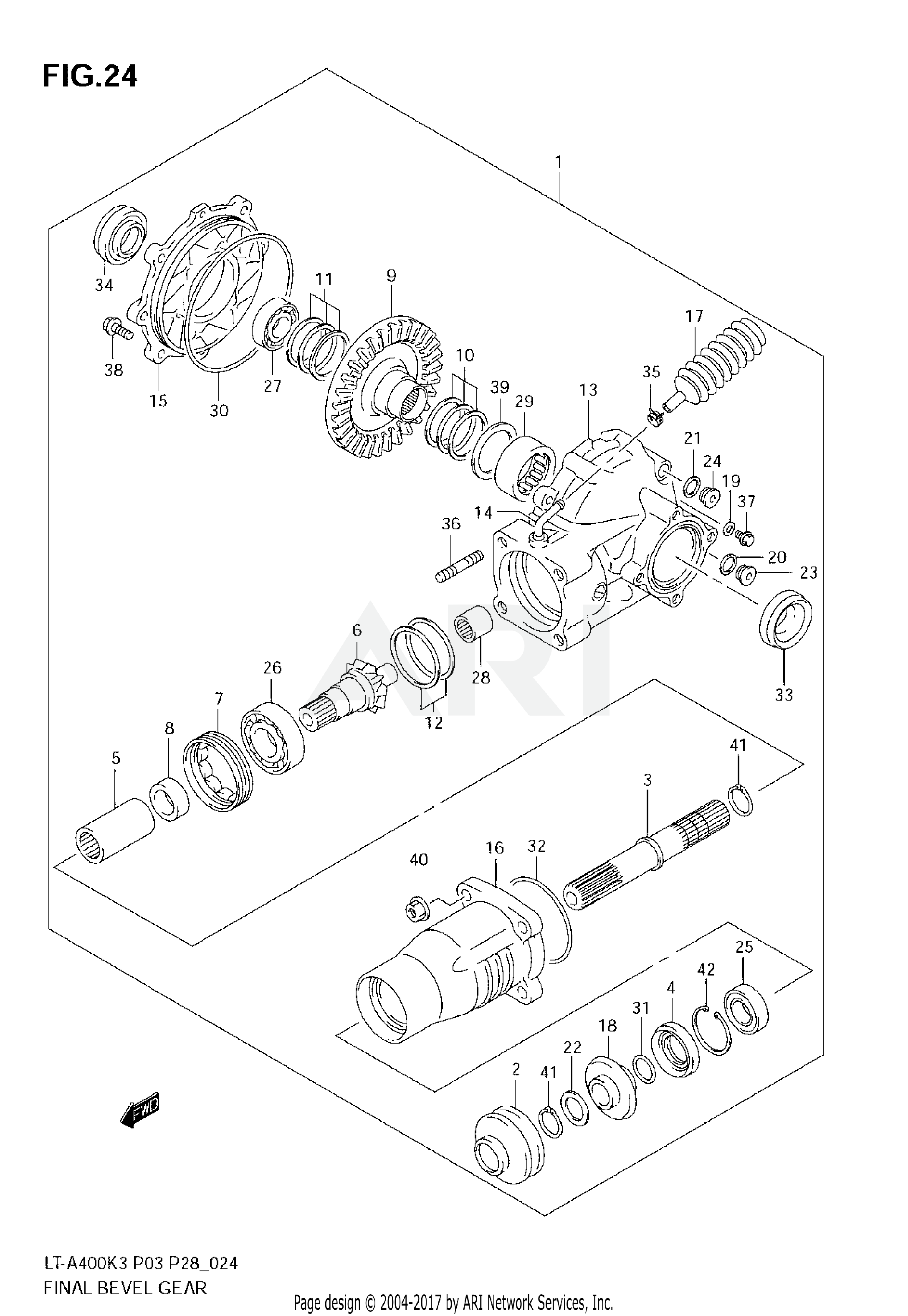 FINAL BEVEL GEAR (REAR)(MODEL K3)