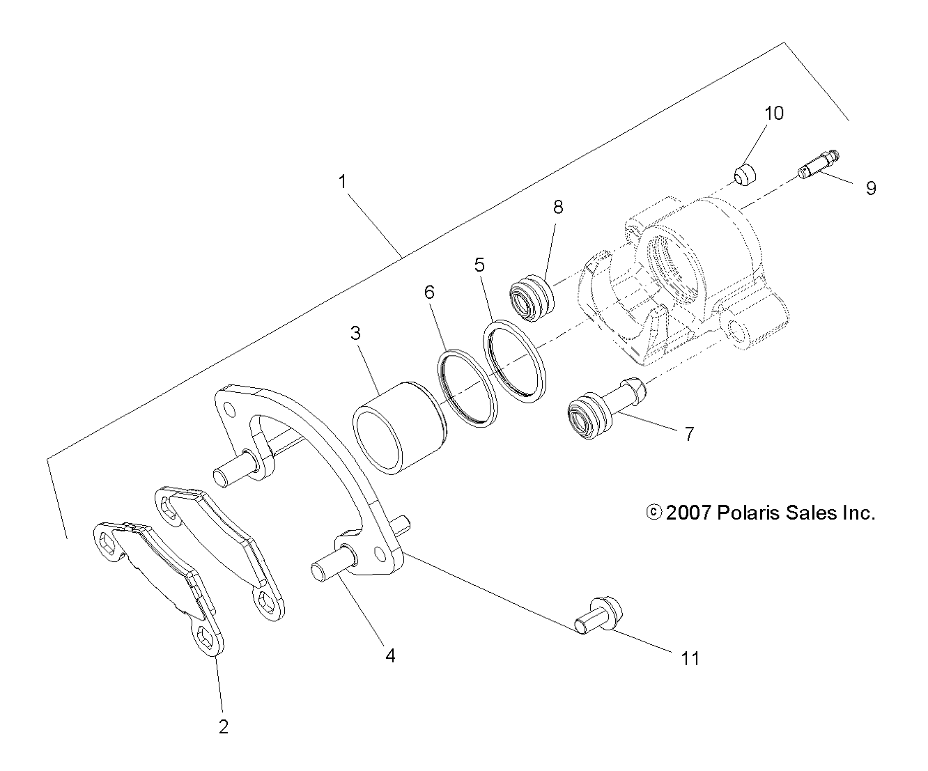 BRAKES, REAR CALIPER - A19SVA85BG (49ATVBRAKERR09Q60)