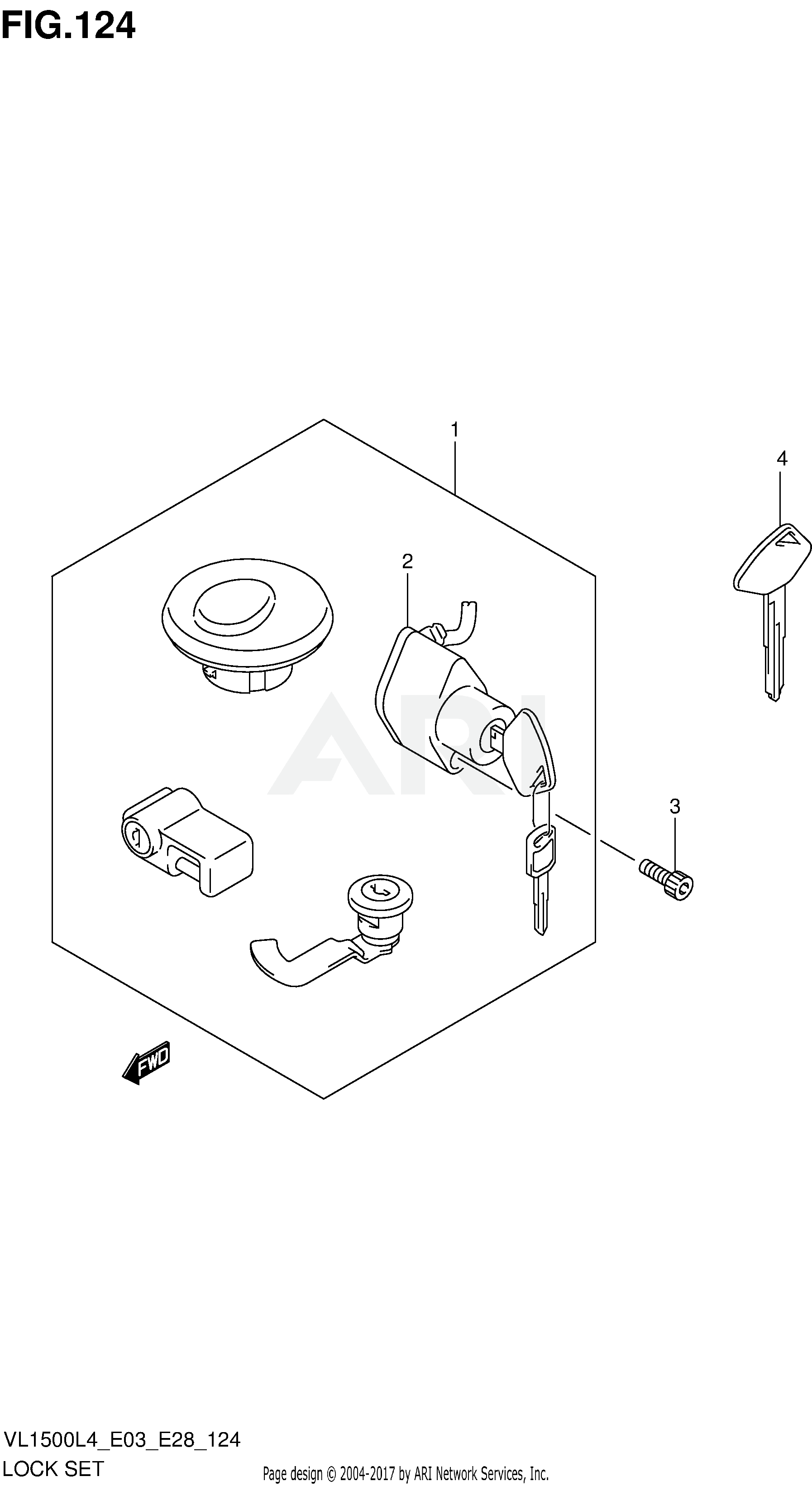 LOCK SET (VL1500BL4 E28)