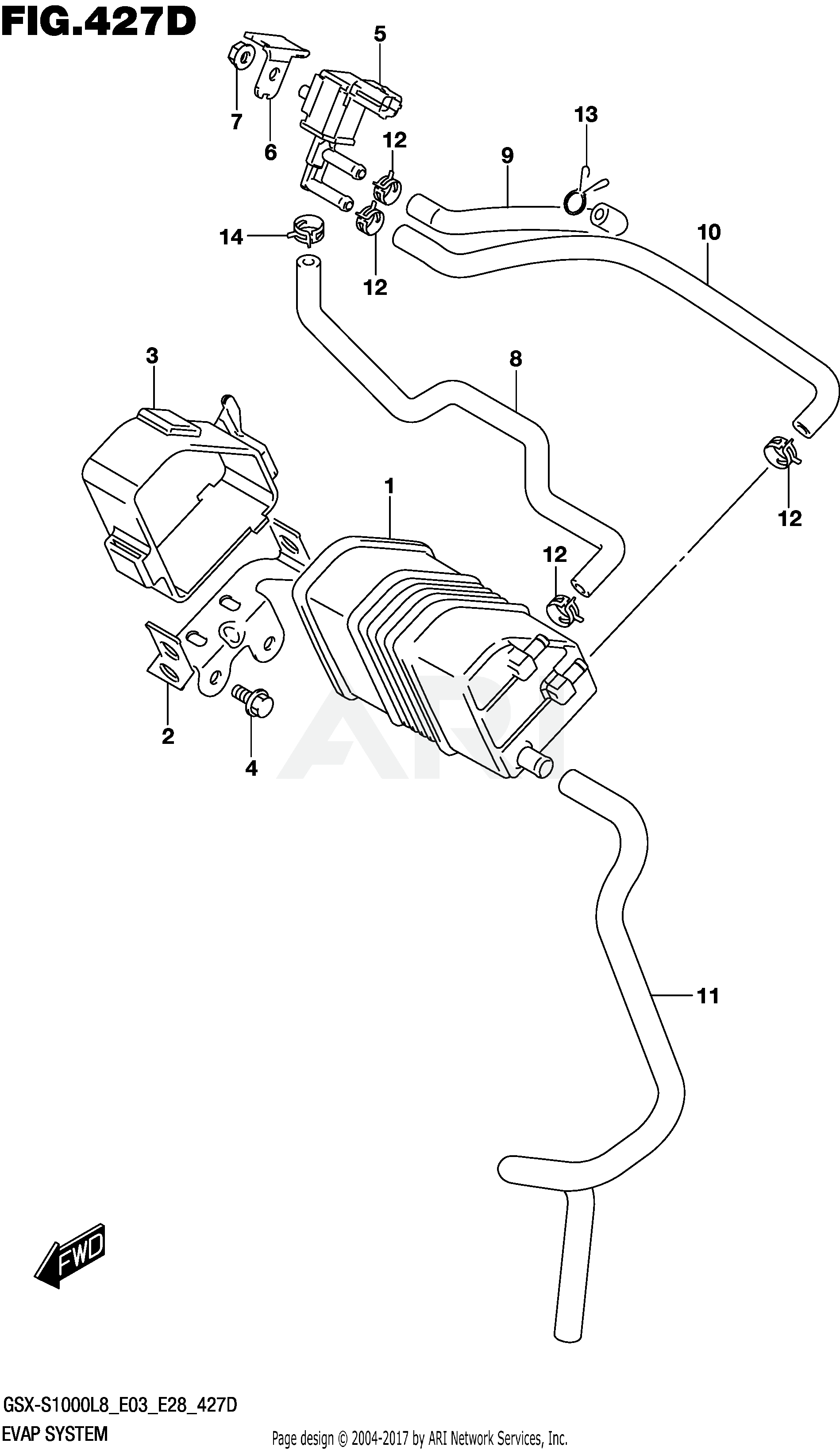 EVAP SYSTEM (GSX-S1000AZL8 E33)