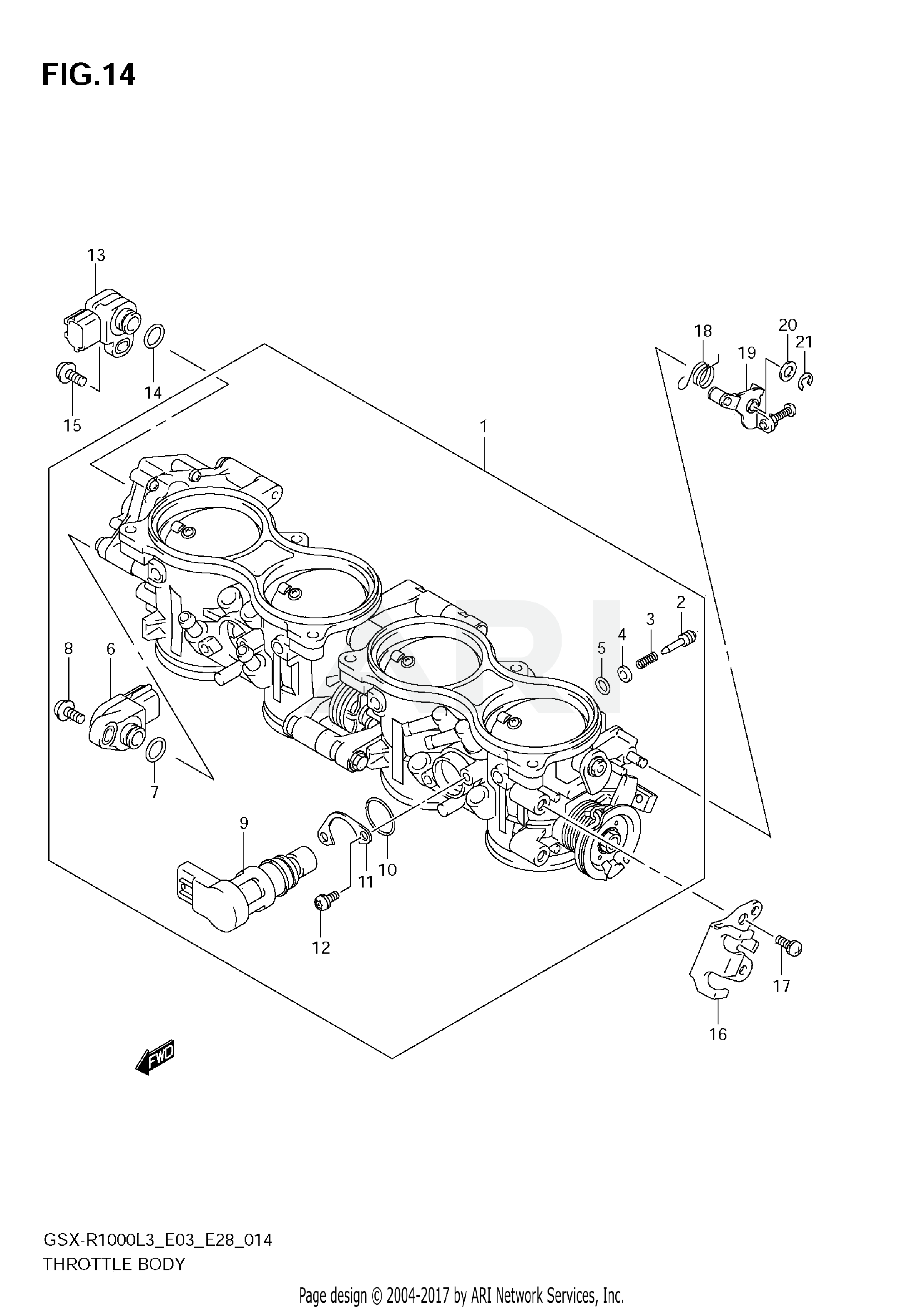 THROTTLE BODY (GSX-R1000L3 E33)