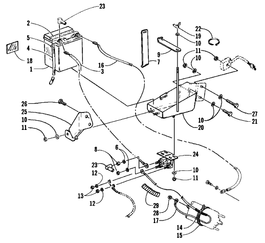 BATTERY, SOLENOID, AND CABLES