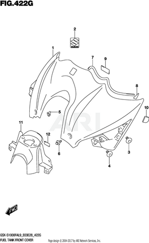 FUEL TANK FRONT COVER (GSX-S1000FZAL9 E03)