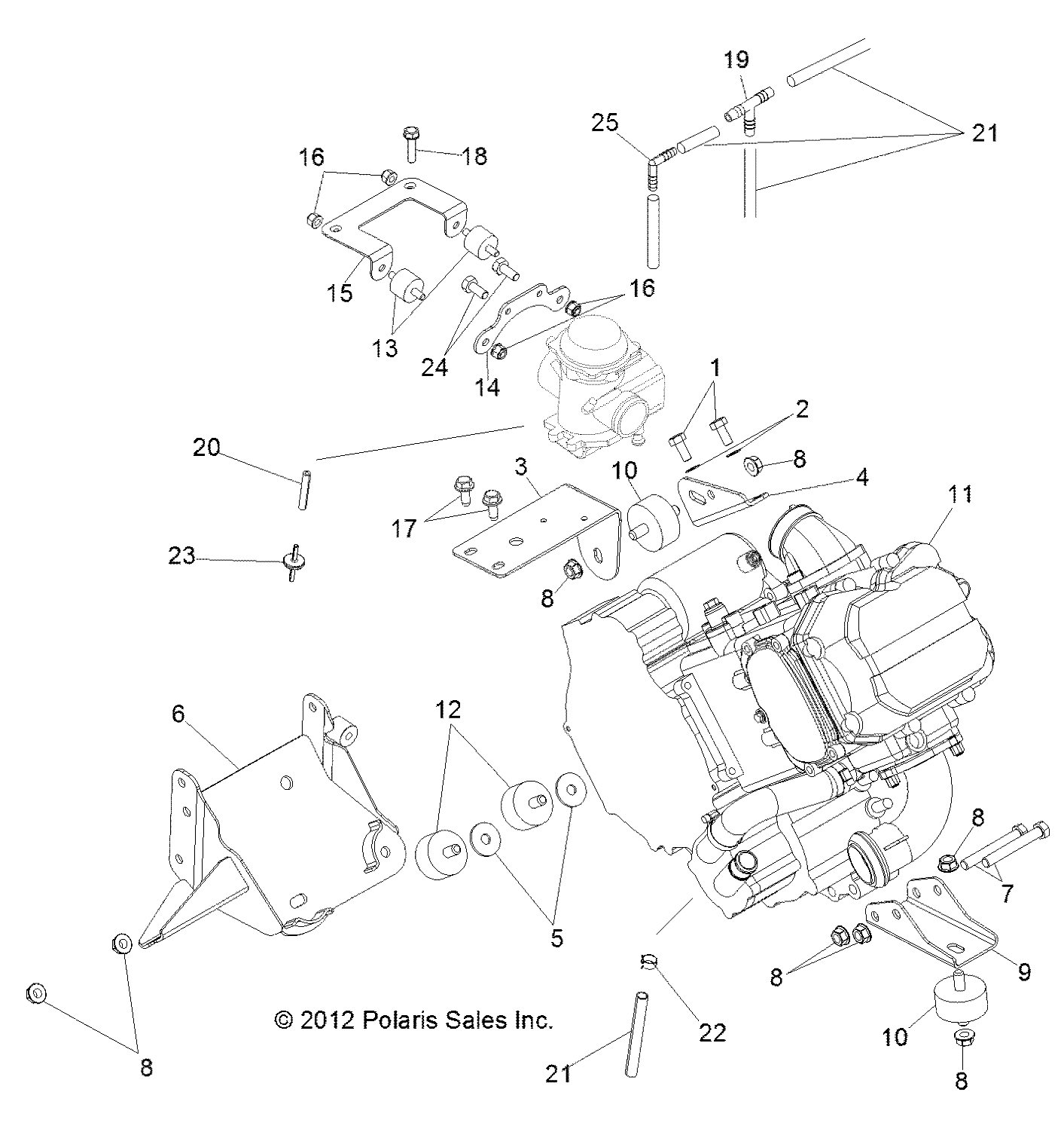 ENGINE, MOUNTING - R14RH45AA (49RGRENGINEMTG13400)