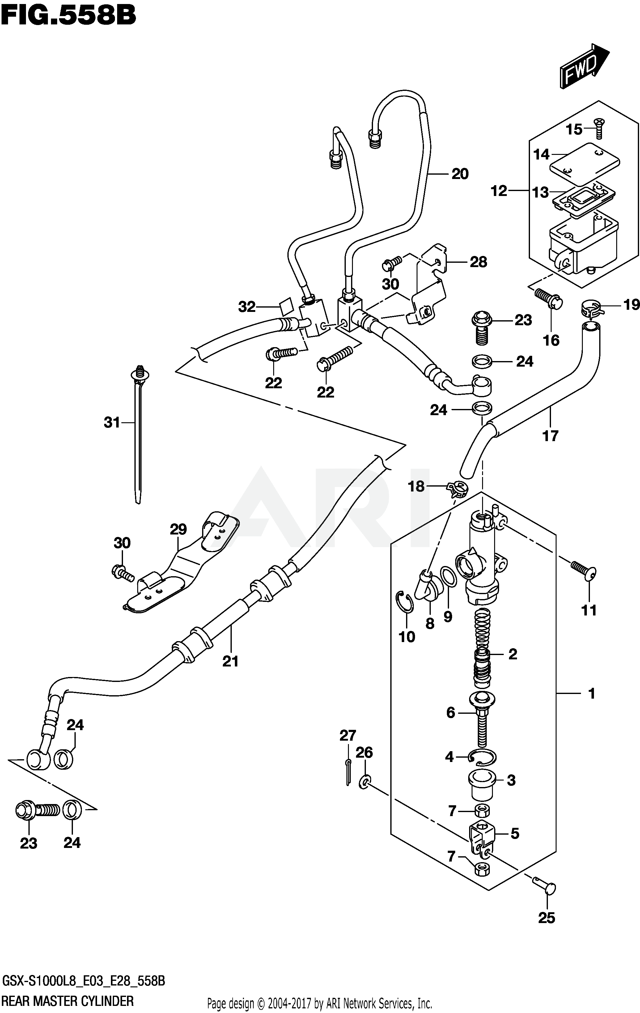 REAR MASTER CYLINDER (GSX-S1000AZL8 E03)