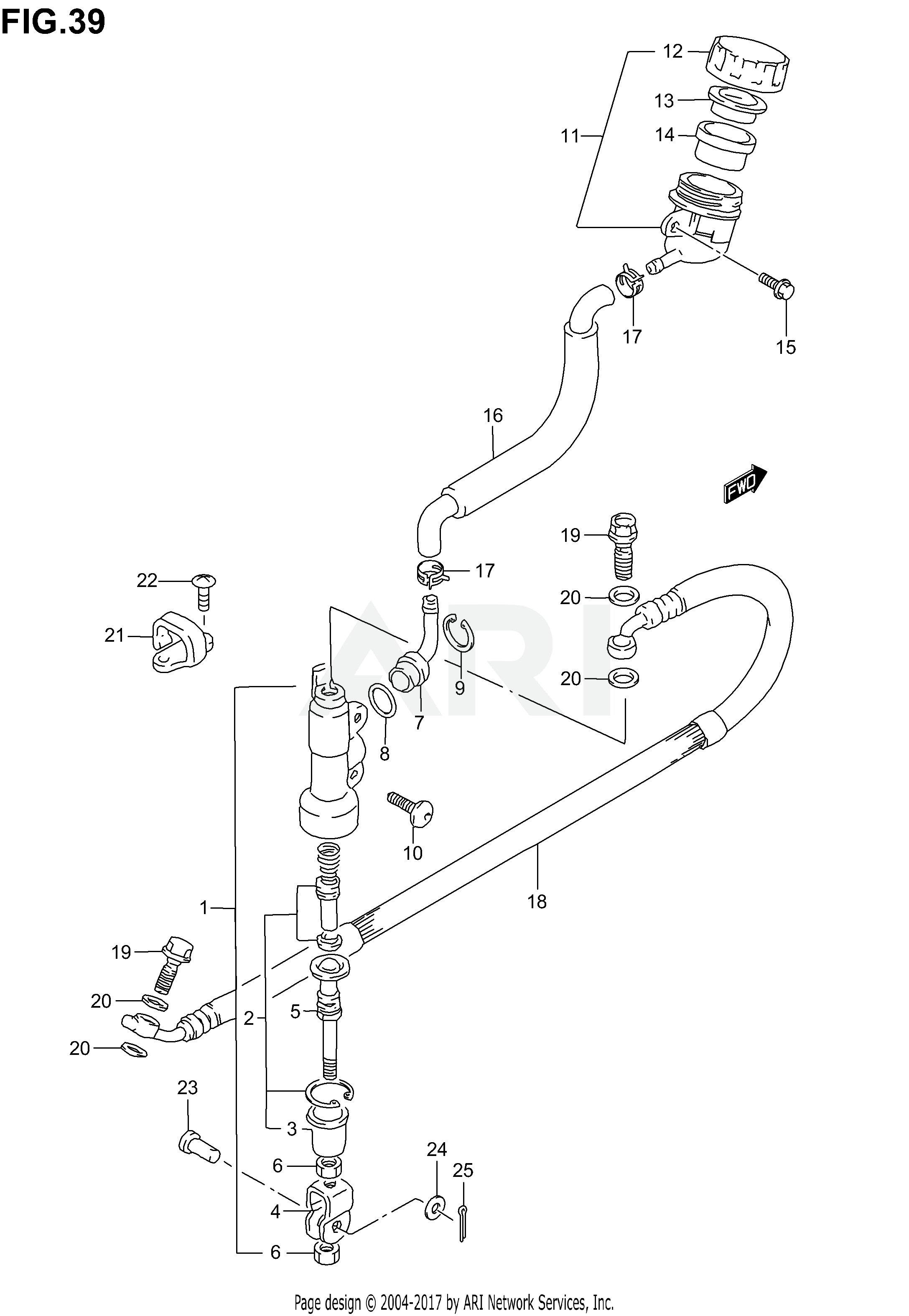 REAR MASTER CYLINDER (MODEL K2/K3/K4)