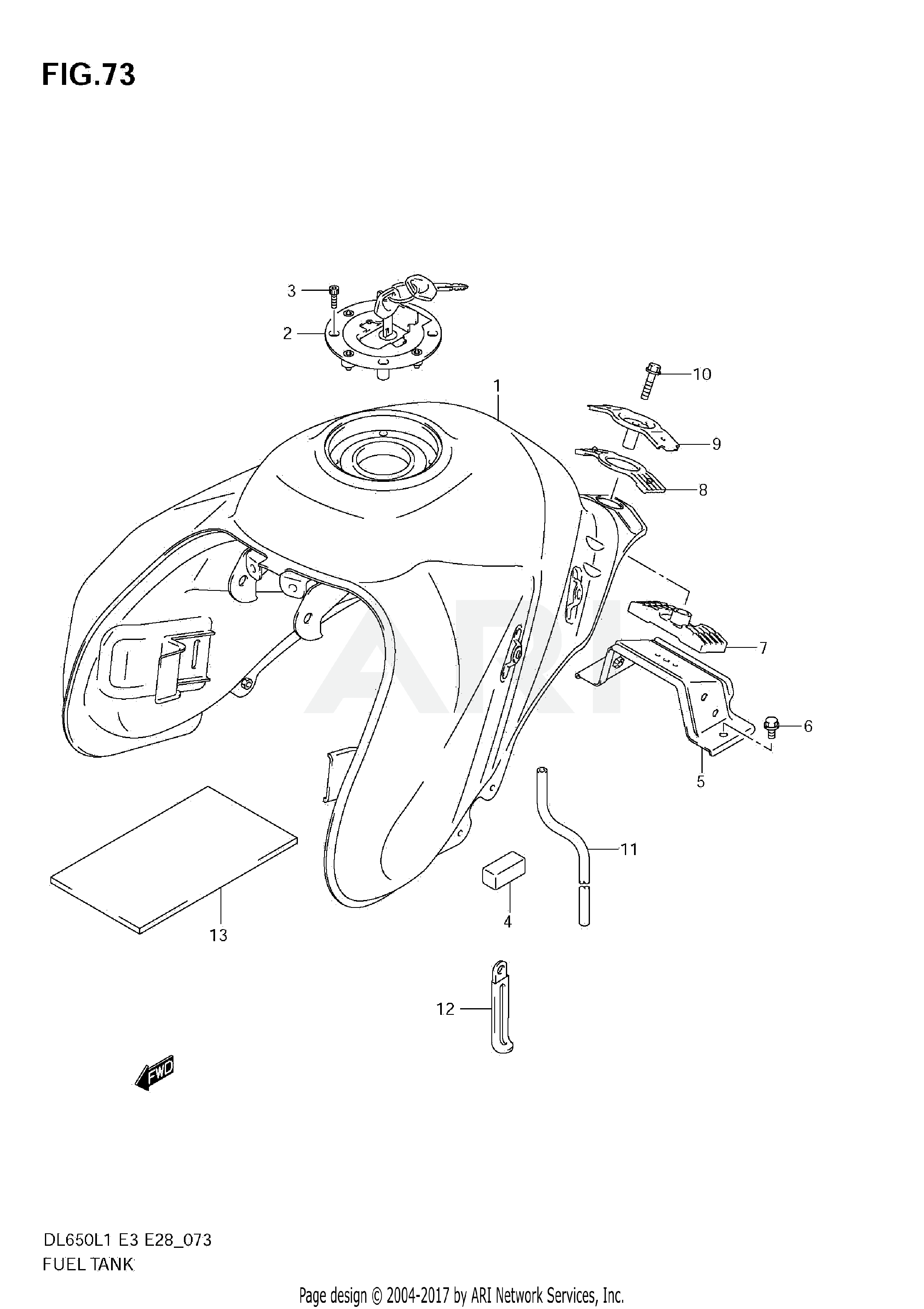 FUEL TANK (DL650A L1 E28)