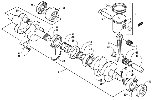 PISTON AND CRANKSHAFT