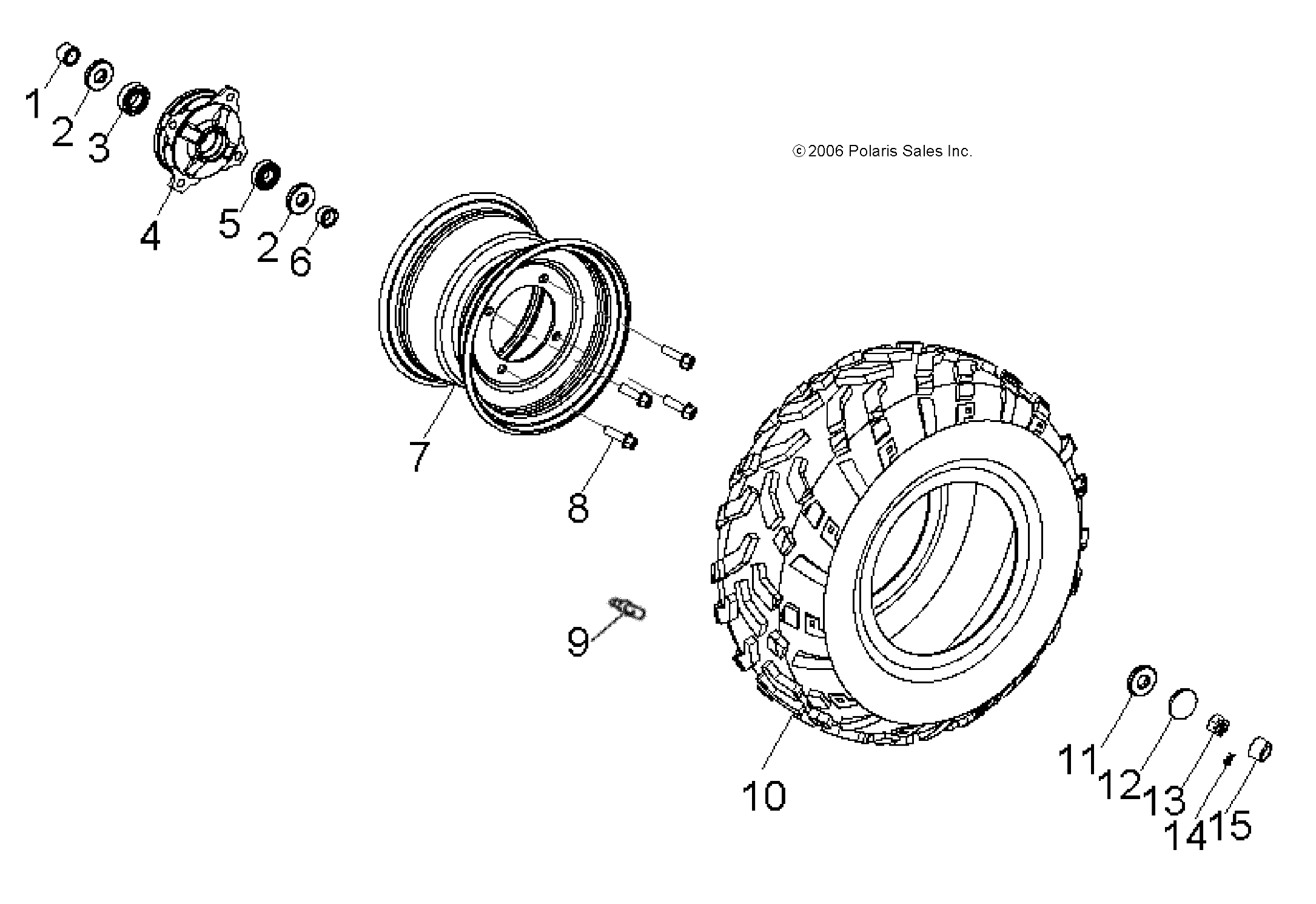 WHEELS, FRONT - A12FA09AA (49ATVWHEELFRT07SPRT90)