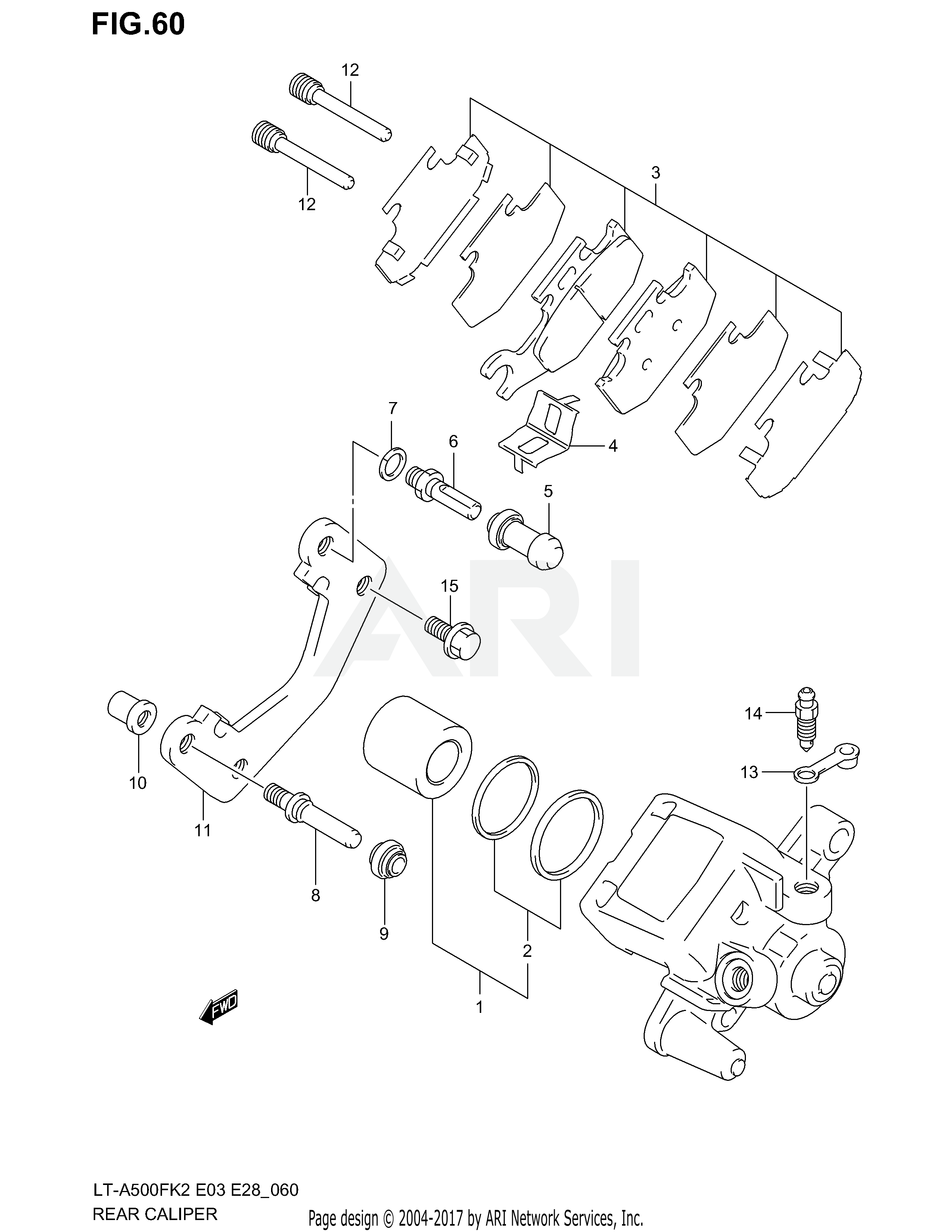 REAR CALIPER (MODEL K2)