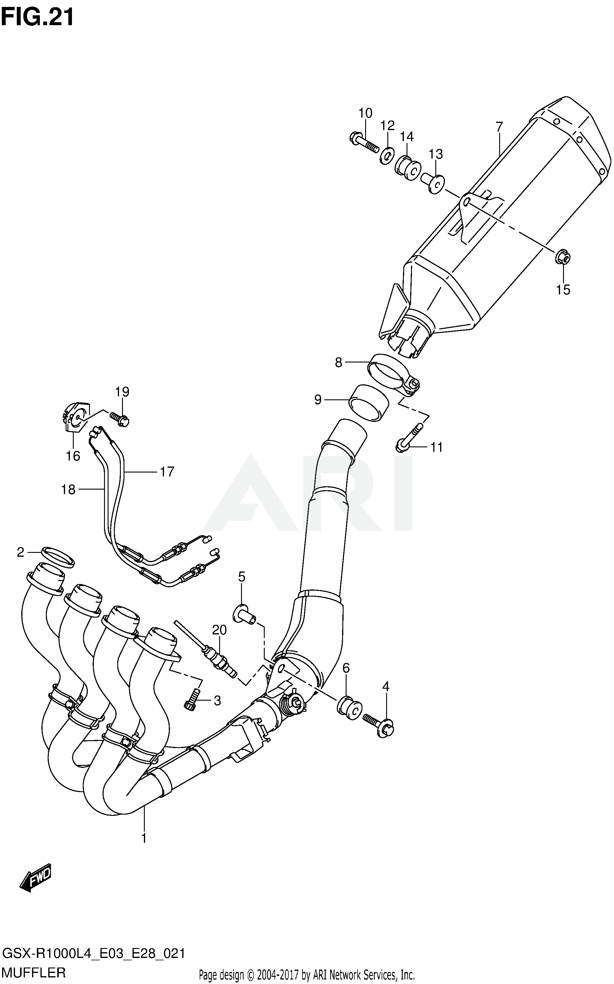 MUFFLER (GSX-R1000L4 E33)