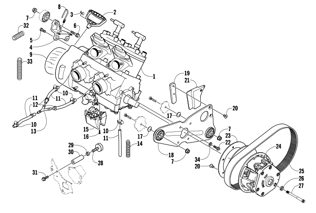 ENGINE AND RELATED PARTS