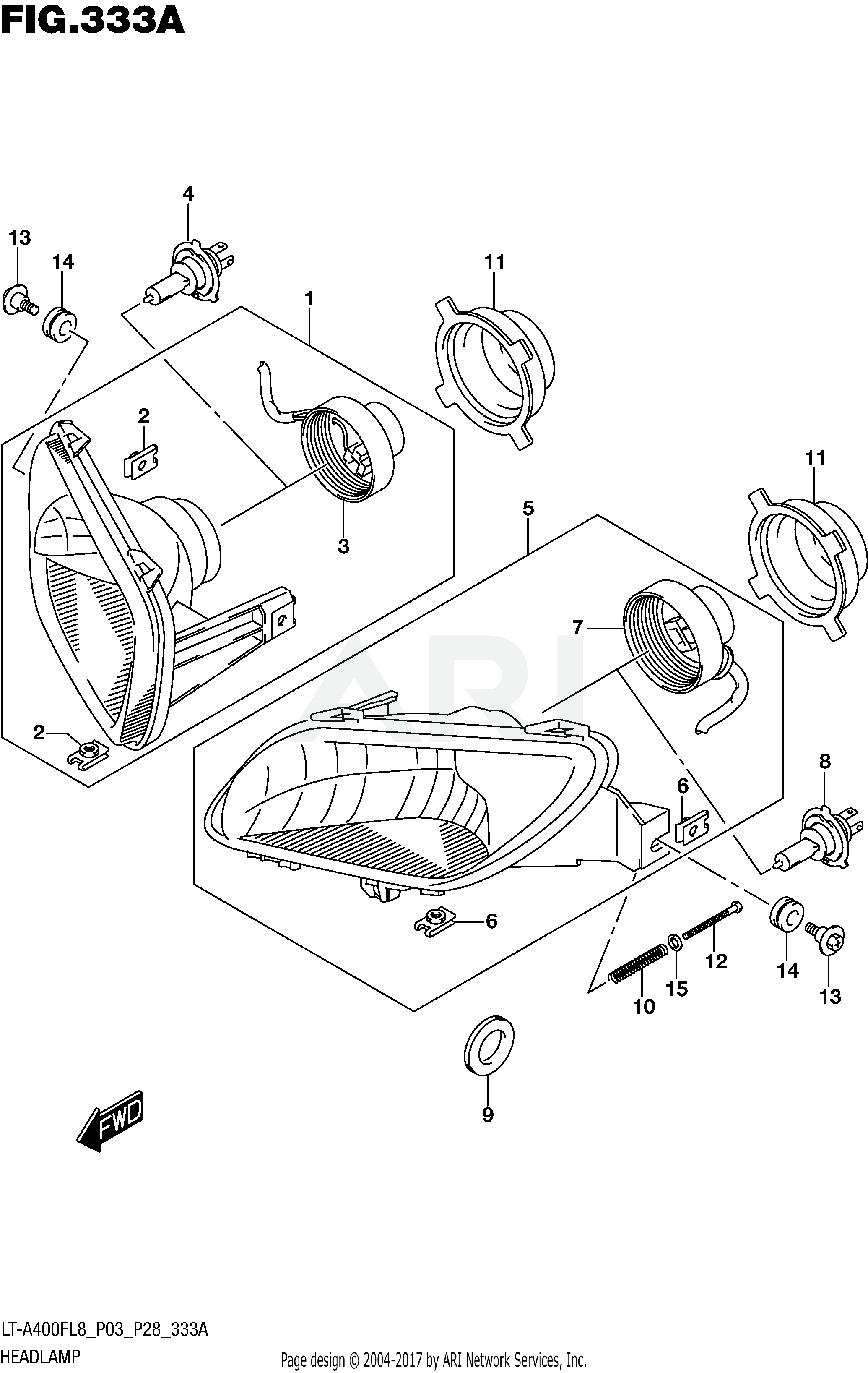 HEADLAMP (LT-A400FL8 P03)