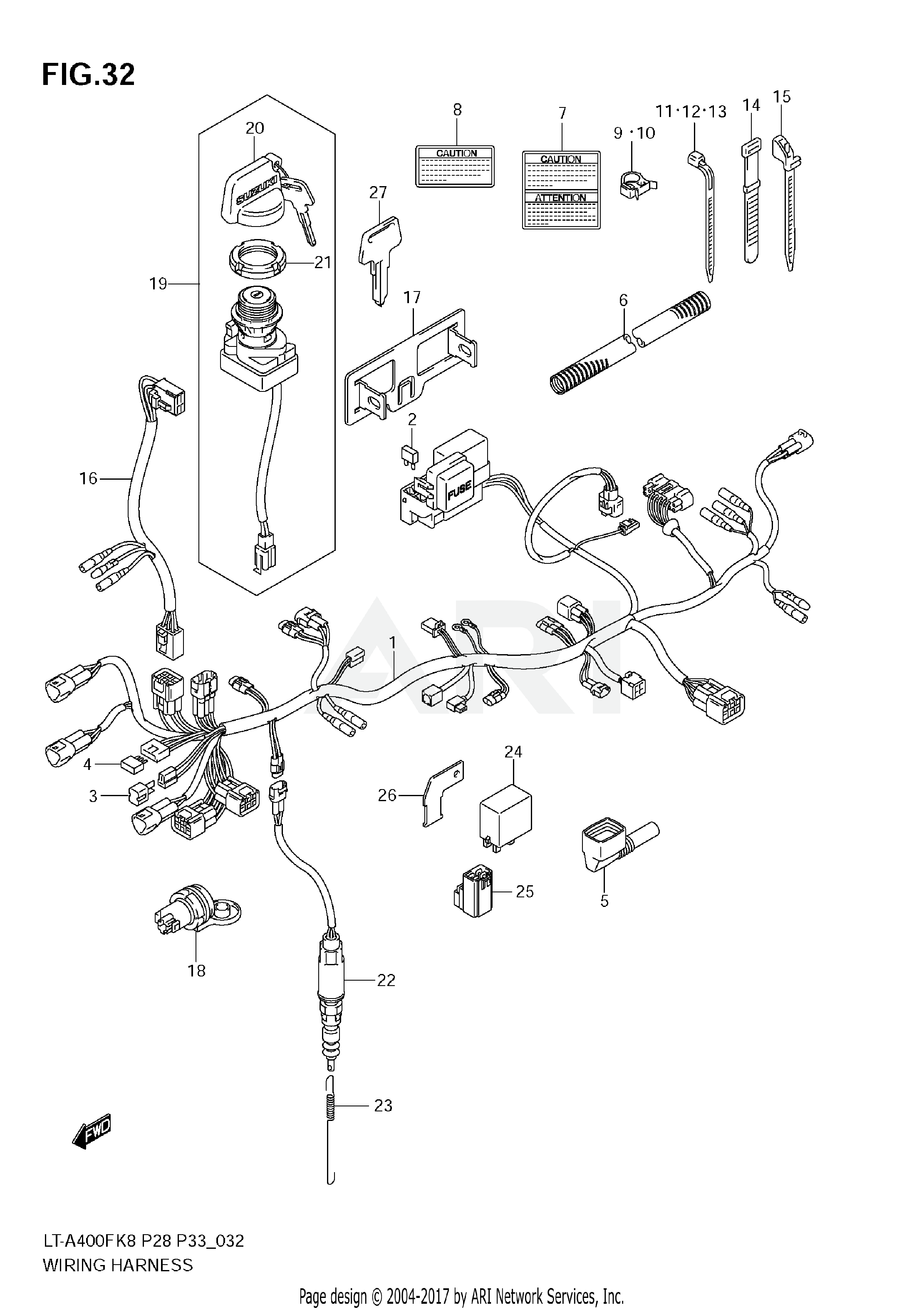 WIRING HARNESS (MODEL K8/K9)