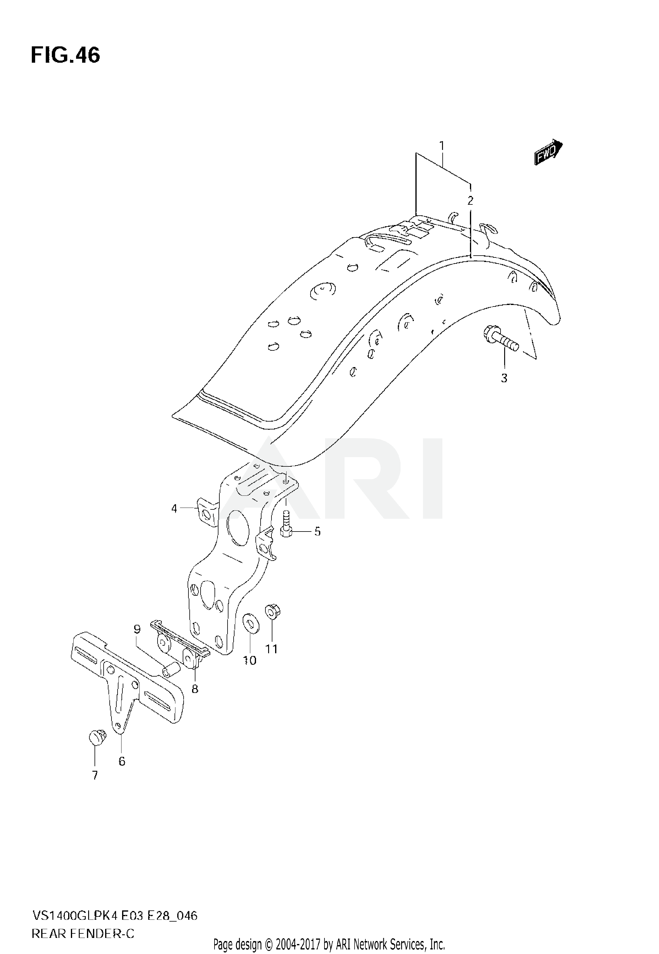 REAR FENDER (MODEL K4)