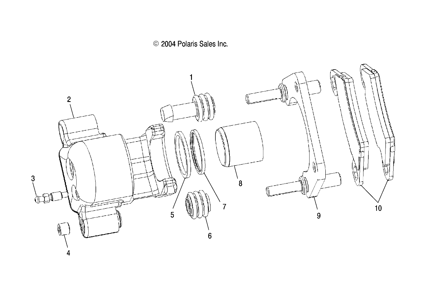 BRAKE CALIPER, REAR - R07RB50AA/RH50AA (4998269826C04)