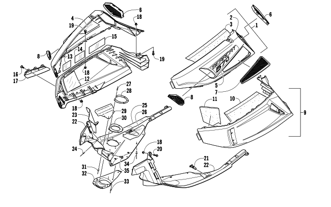 SKID PLATE AND SIDE PANEL ASSEMBLY