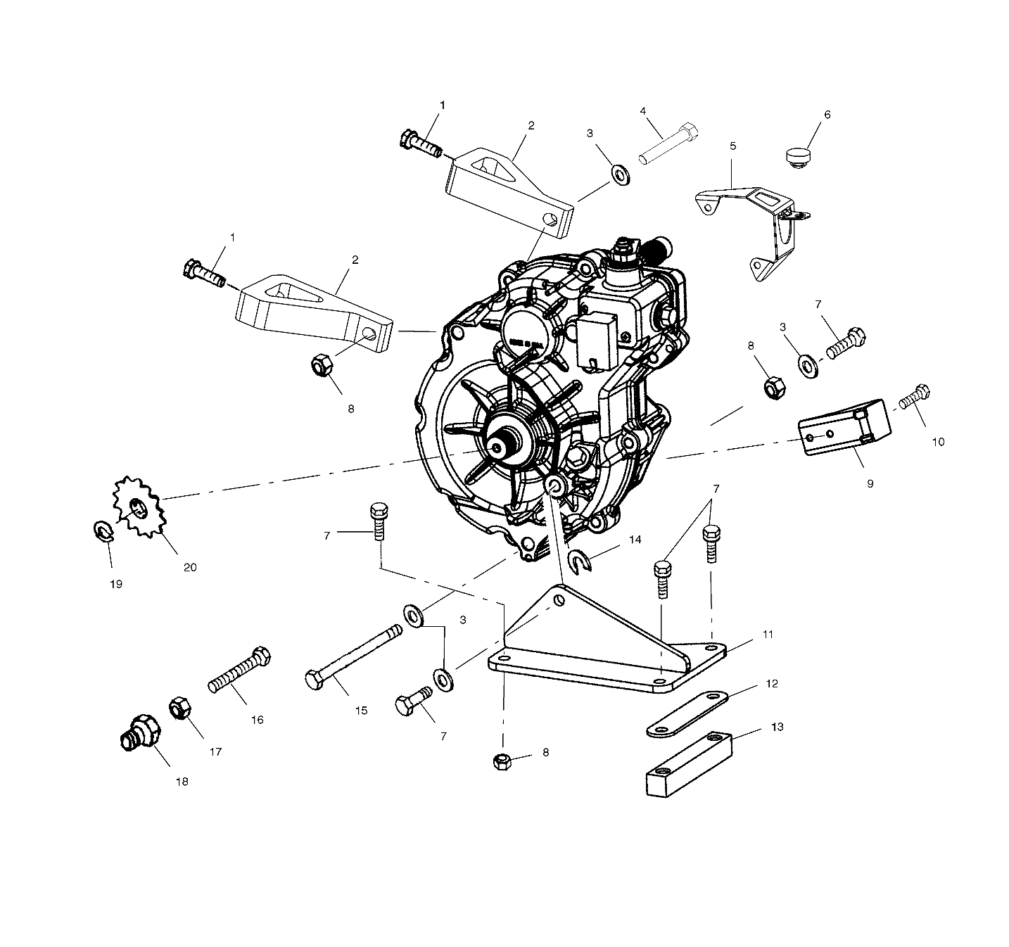 GEARCASE MOUNTING - A00BA38CA (4954835483C011)