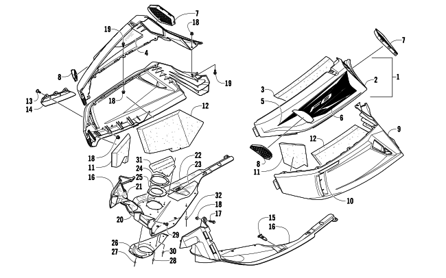 SKID PLATE AND SIDE PANEL ASSEMBLY