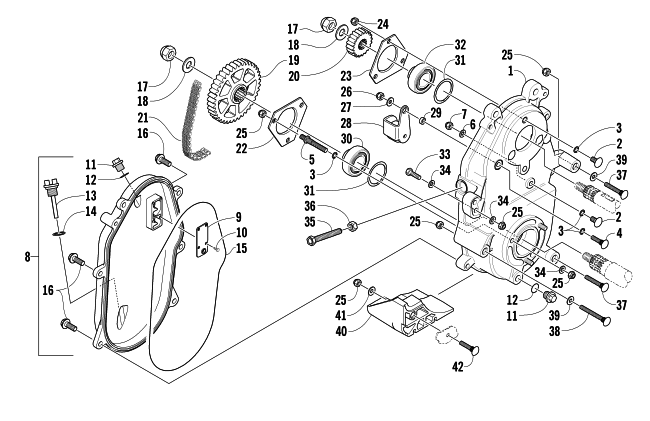 DRIVE/DROPCASE ASSEMBLY