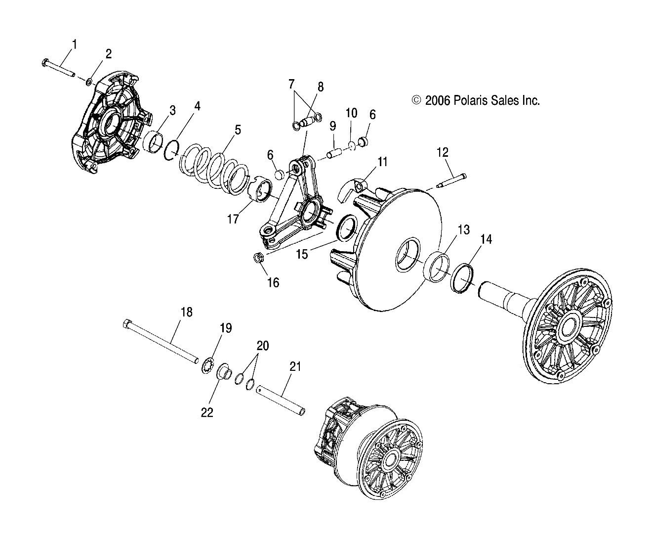 DRIVE CLUTCH - S07NJ5BS/BE (49SNOWDRIVECLUTCHTRAILRMK)