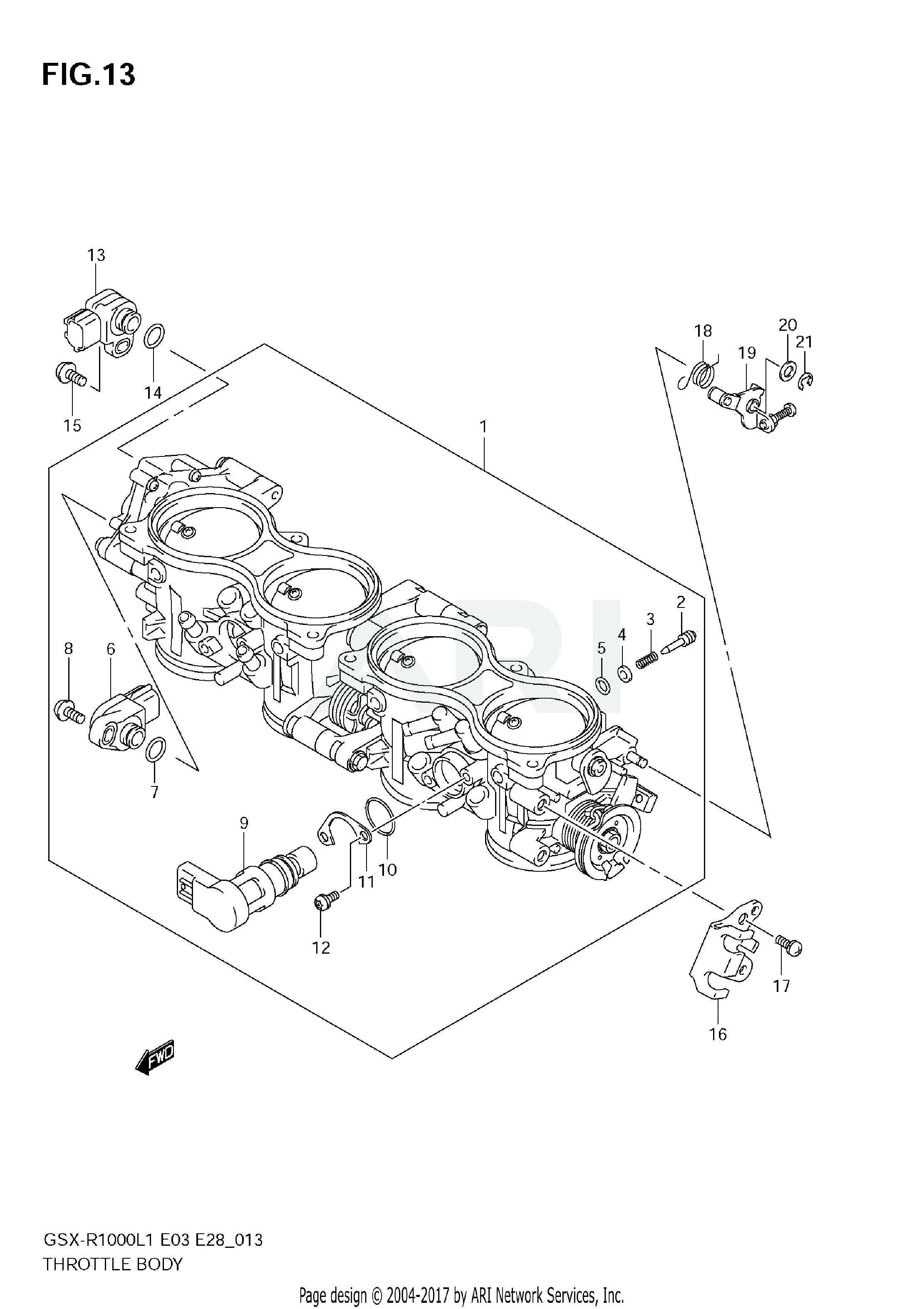 THROTTLE BODY (GSX-R1000L1 E3)