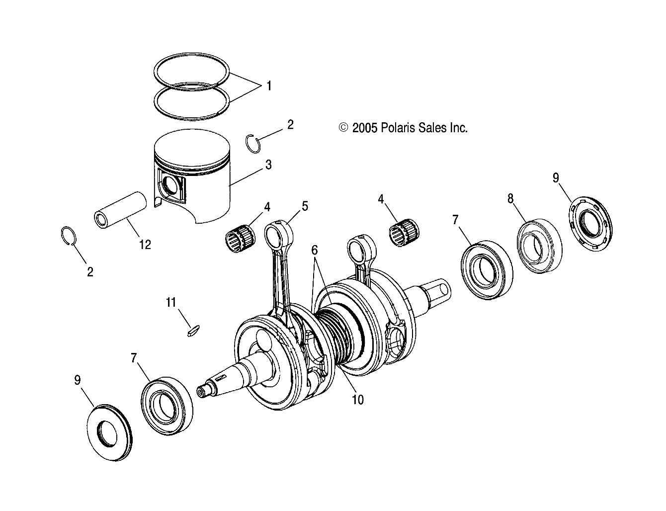 PISTON and CRANKSHAFT - S06NT6ES (4998889888C12)