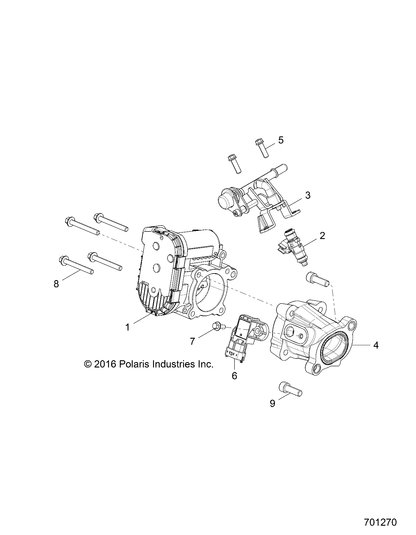 ENGINE, THROTTLE BODY and FUEL RAIL - Z17VJE57AR (701270)