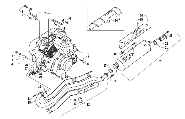 ENGINE AND EXHAUST